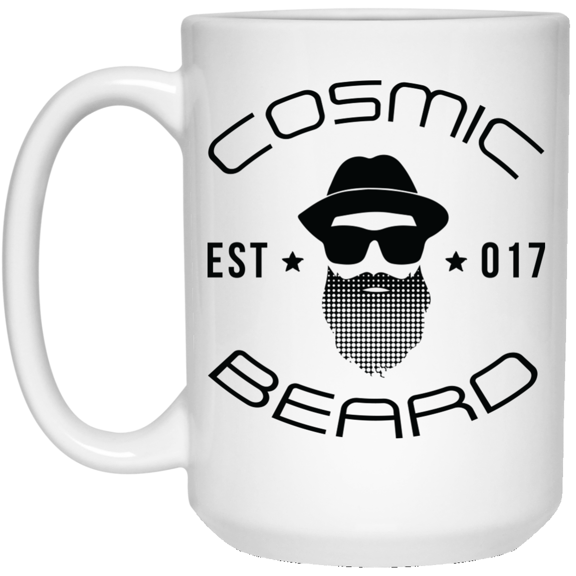Cosmic Beard Branded 15 oz. White Mug