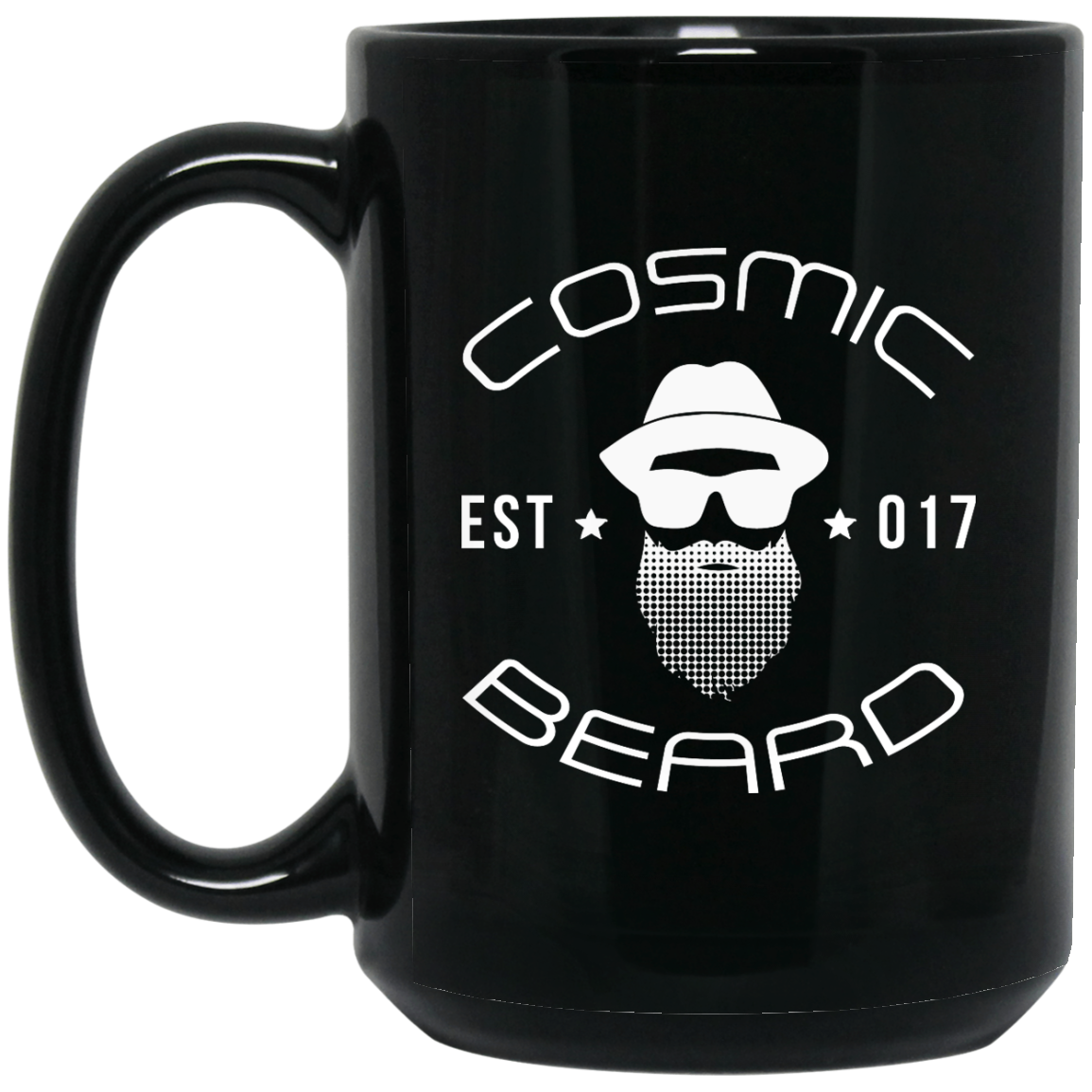 Cosmic Beard Branded 15 oz. Black Mug